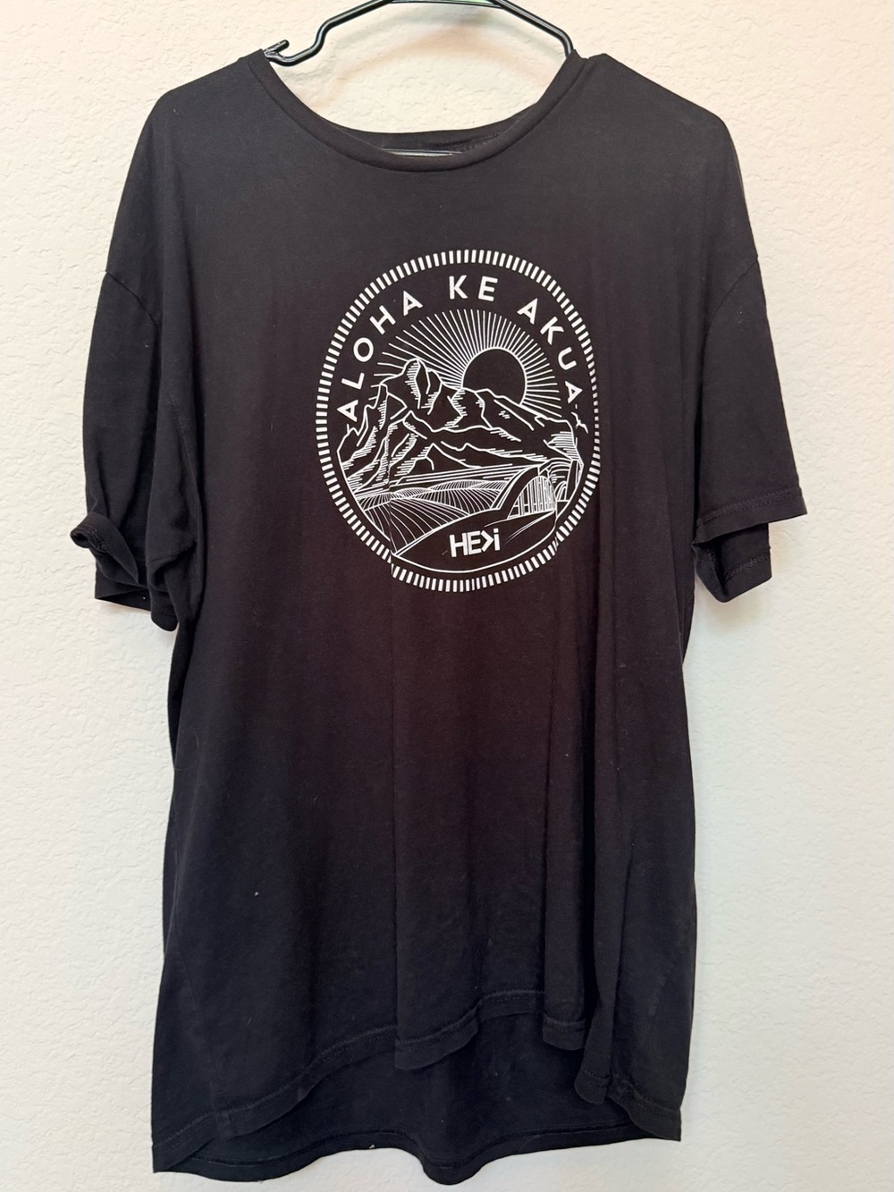 HE>I Black Graphic Tee - Aloha Ke Akua Mountain Print